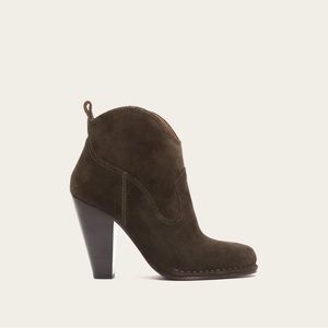 Frye Olive Suede Ankle Boots